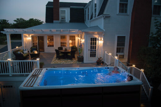 Idées de terrasses de spa de nage