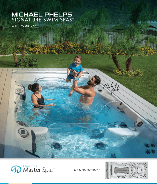 Télécharger la brochure sur les spas de nage Michael Phelps Signature