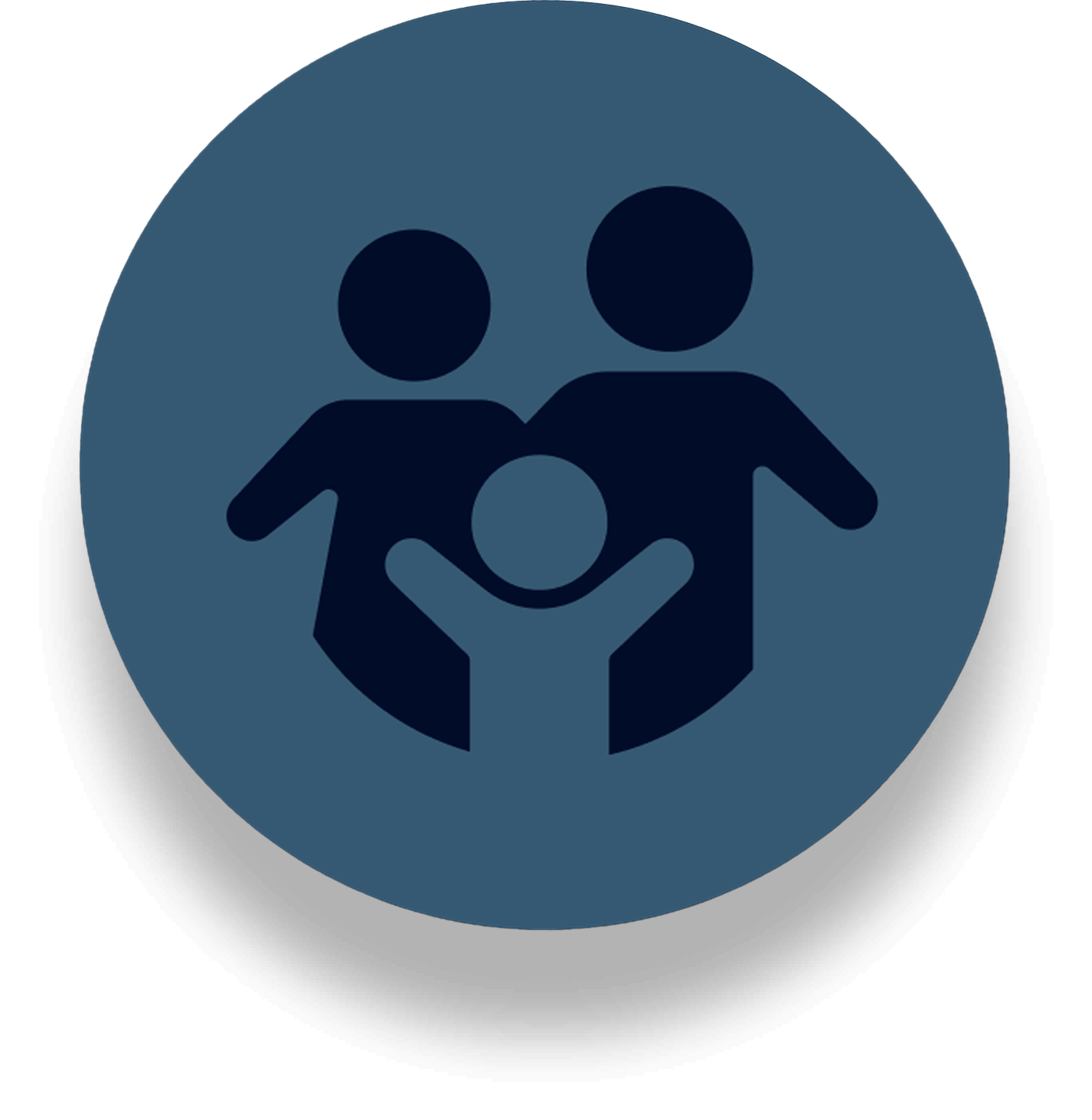 Icône représentant une famille de trois personnes.