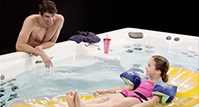 Publicité TV pour le spa de natation de Michael Phelps